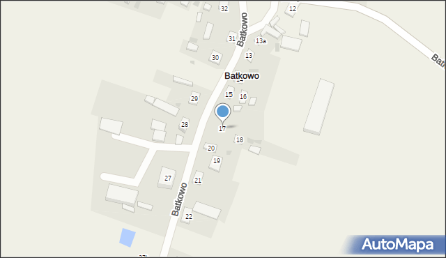 Batkowo, Batkowo, 17, mapa Batkowo