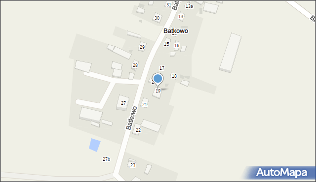 Batkowo, Batkowo, 19, mapa Batkowo