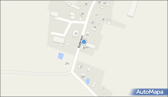 Batkowo, Batkowo, 22, mapa Batkowo