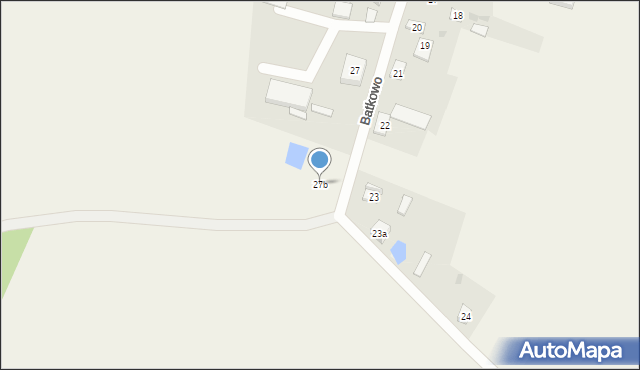 Batkowo, Batkowo, 27b, mapa Batkowo