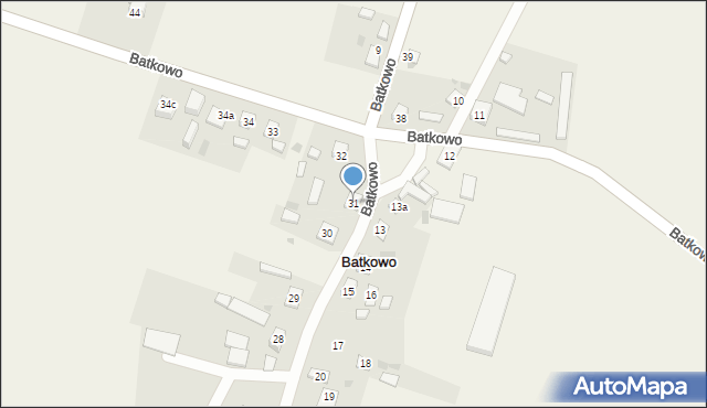 Batkowo, Batkowo, 31, mapa Batkowo