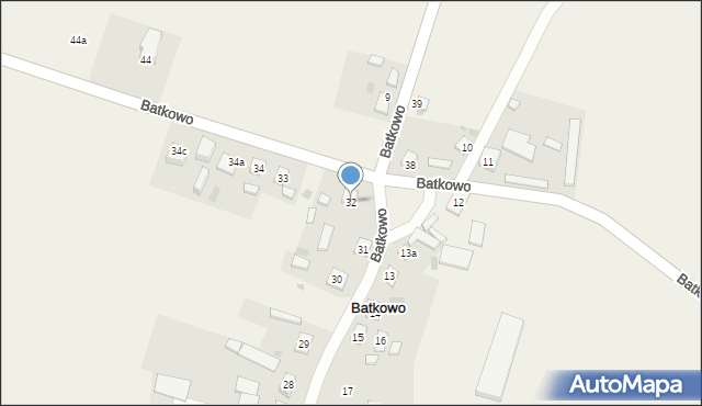 Batkowo, Batkowo, 32, mapa Batkowo