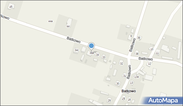 Batkowo, Batkowo, 34a, mapa Batkowo