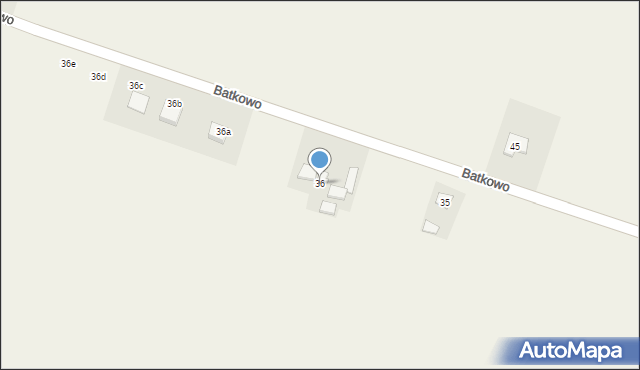 Batkowo, Batkowo, 36, mapa Batkowo