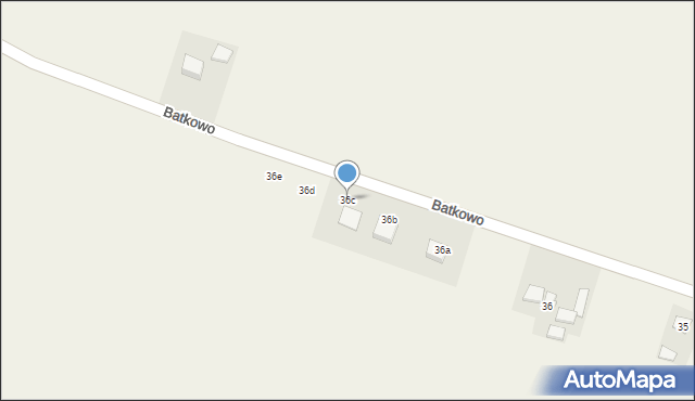 Batkowo, Batkowo, 36c, mapa Batkowo