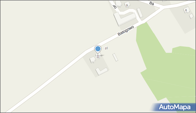 Batogowo, Batogowo, 11, mapa Batogowo