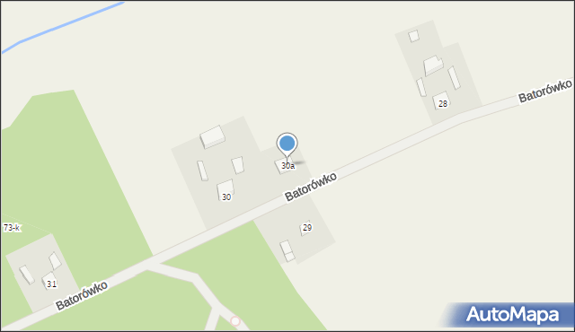 Batorówko, Batorówko, 30a, mapa Batorówko