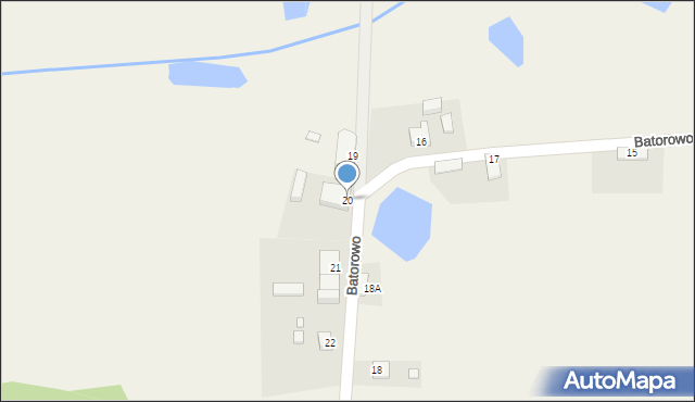 Batorowo, Batorowo, 20, mapa Batorowo