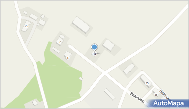 Batorowo, Batorowo, 34, mapa Batorowo