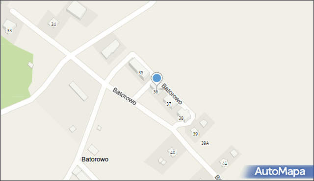 Batorowo, Batorowo, 38a, mapa Batorowo