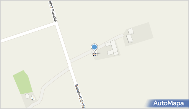 Batorz-Kolonia, Batorz-Kolonia, 26, mapa Batorz-Kolonia