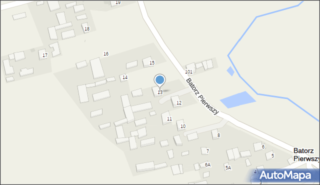 Batorz Pierwszy, Batorz Pierwszy, 13, mapa Batorz Pierwszy