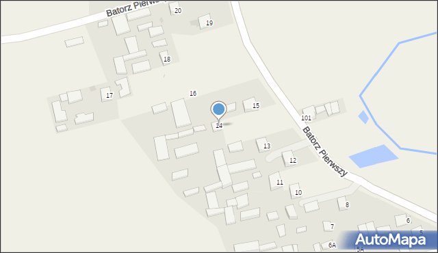 Batorz Pierwszy, Batorz Pierwszy, 14, mapa Batorz Pierwszy