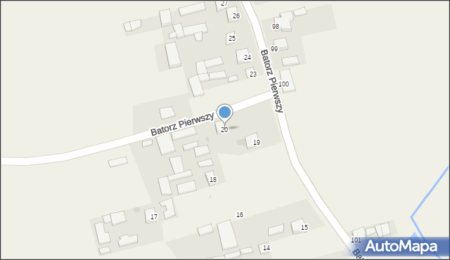 Batorz Pierwszy, Batorz Pierwszy, 20, mapa Batorz Pierwszy