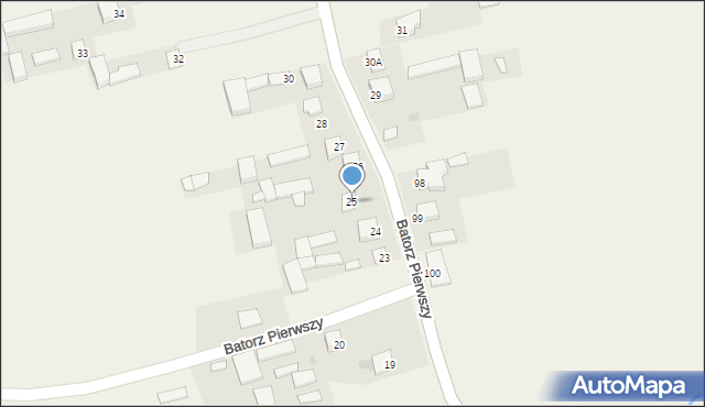Batorz Pierwszy, Batorz Pierwszy, 25, mapa Batorz Pierwszy