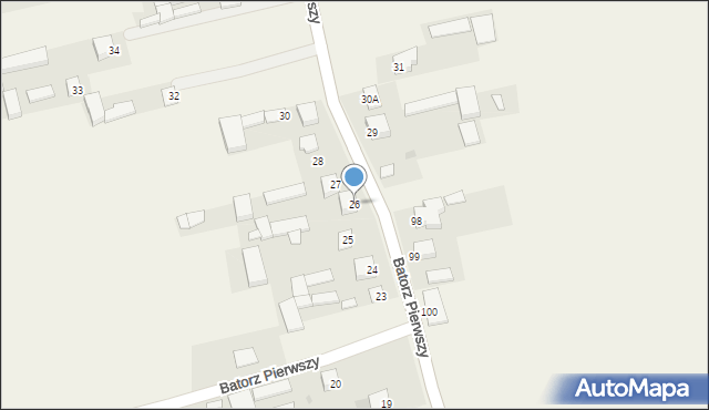 Batorz Pierwszy, Batorz Pierwszy, 26, mapa Batorz Pierwszy