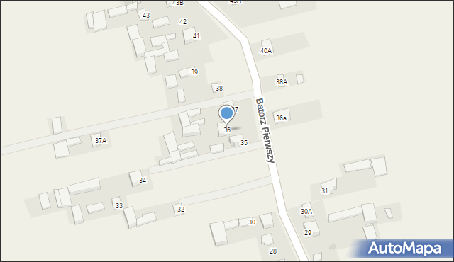 Batorz Pierwszy, Batorz Pierwszy, 36, mapa Batorz Pierwszy