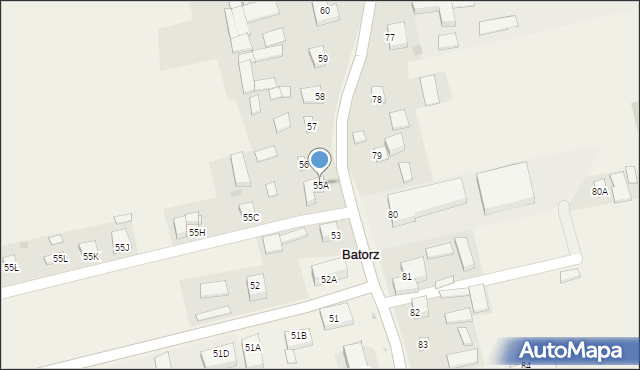 Batorz Pierwszy, Batorz Pierwszy, 55A, mapa Batorz Pierwszy