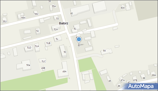 Batorz Pierwszy, Batorz Pierwszy, 83, mapa Batorz Pierwszy