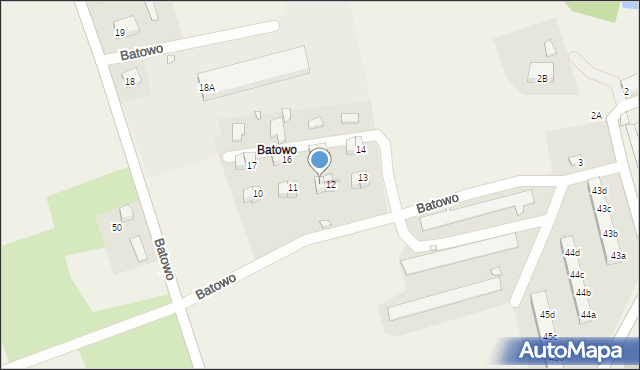 Batowo, Batowo, 12a, mapa Batowo