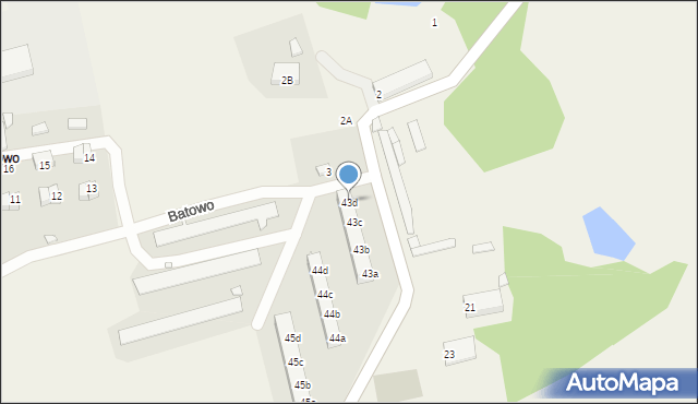 Batowo, Batowo, 43d, mapa Batowo