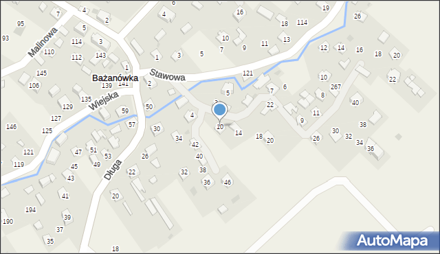 Bażanówka, Batalionów Chłopskich, 10, mapa Bażanówka