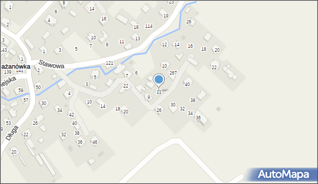 Bażanówka, Batalionów Chłopskich, 11, mapa Bażanówka