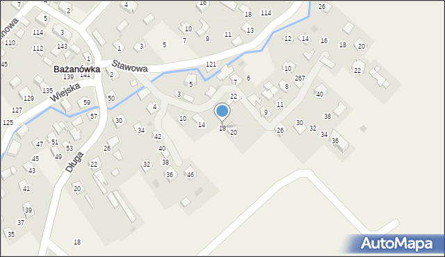 Bażanówka, Batalionów Chłopskich, 18, mapa Bażanówka