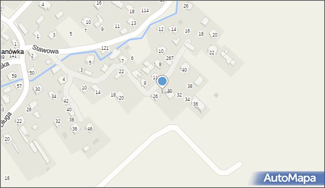 Bażanówka, Batalionów Chłopskich, 28, mapa Bażanówka