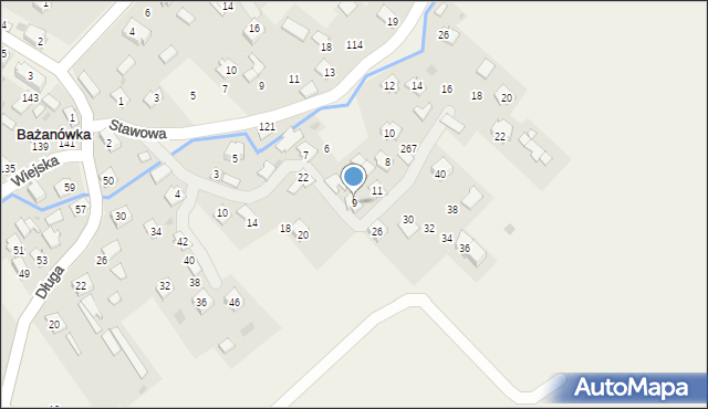 Bażanówka, Batalionów Chłopskich, 9, mapa Bażanówka