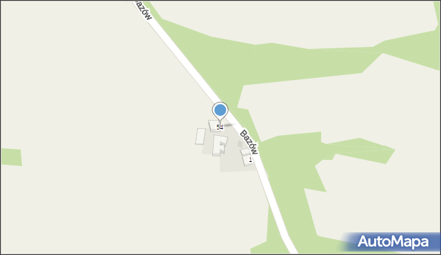 Bazów, Bazów, 54, mapa Bazów