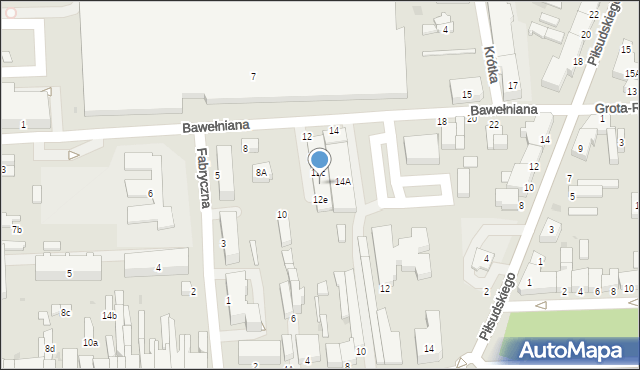 Bełchatów, Bawełniana, 12d, mapa Bełchatów