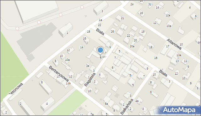 Białe Błota, Bagatela, 5, mapa Białe Błota
