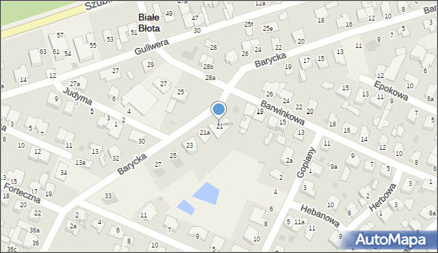 Białe Błota, Barwinkowa, 21, mapa Białe Błota