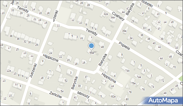 Białe Błota, Barycka, 50a, mapa Białe Błota