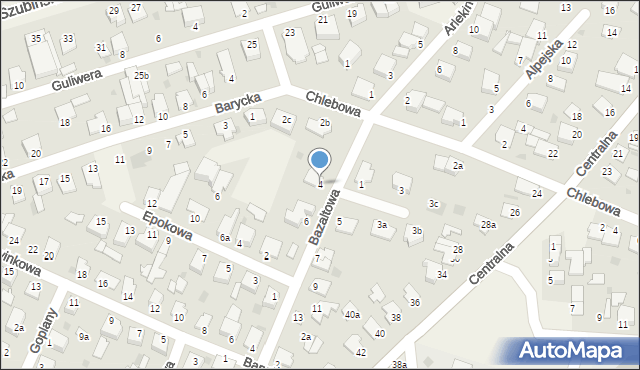 Białe Błota, Bazaltowa, 4, mapa Białe Błota