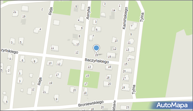 Białobrzegi, Baczyńskiego Krzysztofa Kamila, 13, mapa Białobrzegi