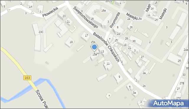 Białogard, Batalionów Chłopskich, 13a, mapa Białogard