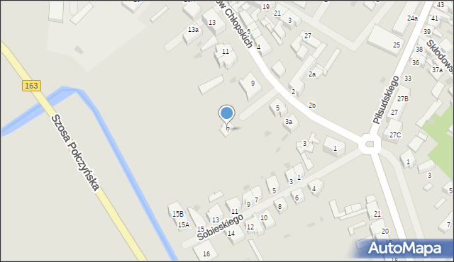 Białogard, Batalionów Chłopskich, 7, mapa Białogard