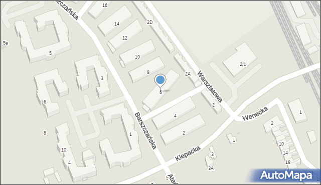 Białystok, Barszczańska, 6, mapa Białegostoku