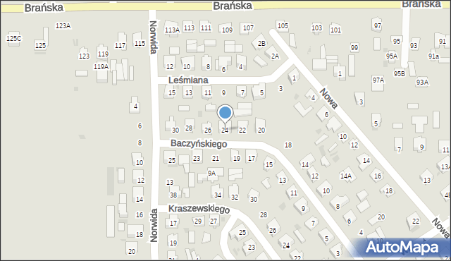 Bielsk Podlaski, Baczyńskiego Krzysztofa Kamila, 24, mapa Bielsk Podlaski