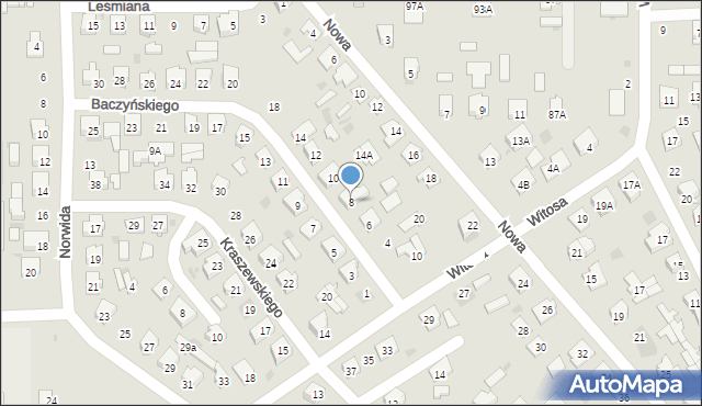 Bielsk Podlaski, Baczyńskiego Krzysztofa Kamila, 8, mapa Bielsk Podlaski