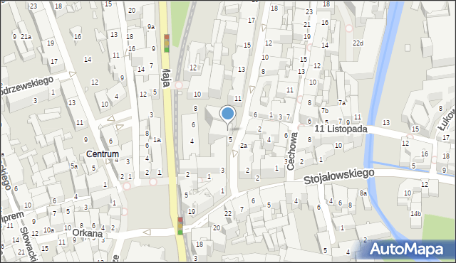 Bielsko-Biała, Barlickiego Norberta, 7, mapa Bielsko-Białej