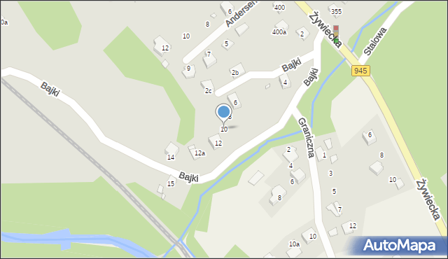 Bielsko-Biała, Bajki, 10, mapa Bielsko-Białej