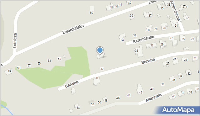 Bielsko-Biała, Barwna, 34, mapa Bielsko-Białej