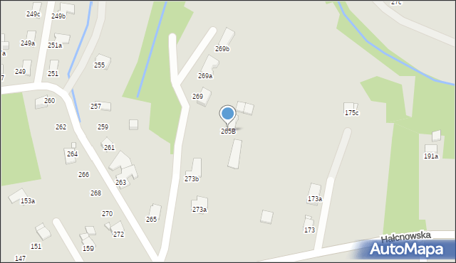 Bielsko-Biała, Barkowska, 265B, mapa Bielsko-Białej