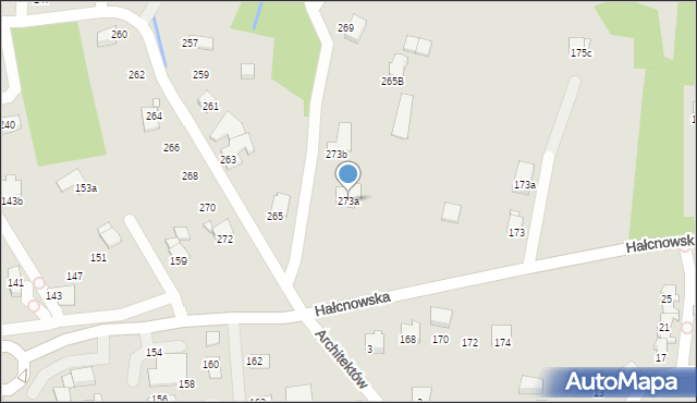 Bielsko-Biała, Barkowska, 273a, mapa Bielsko-Białej