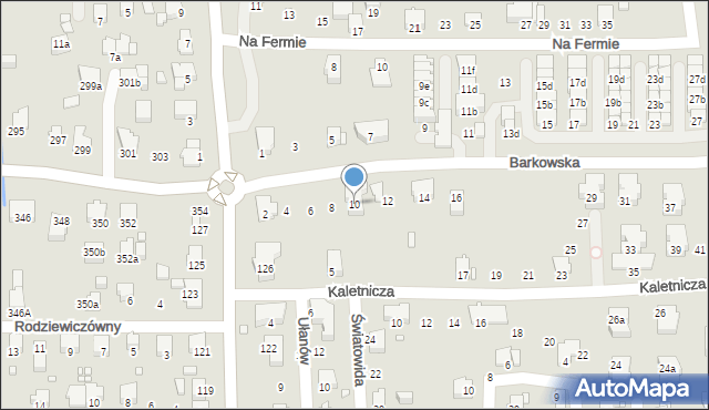 Bielsko-Biała, Barkowska, 10, mapa Bielsko-Białej