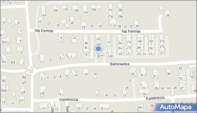 Bielsko-Biała, Barkowska, 11, mapa Bielsko-Białej