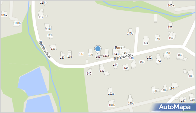 Bielsko-Biała, Barkowska, 141, mapa Bielsko-Białej